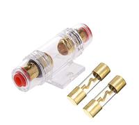 ETOPARS 40A Inline AGU Fuse Holder Car Automotive Audio Power Safety Protect Glass Tube Gold Plated With 2Pcs 40A AGU Fuse for 4 6 8 Gauge Wire