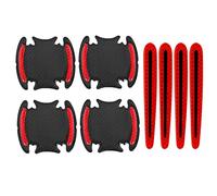 ETOPARS 8 Pcs Car Door Handle Reflective Stickers Red Auto Door Cup Handle Paint Scratch Protector Sticker Bowl Scratch Guard Film Pad Reflective Strip