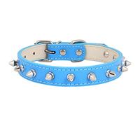 ETOPARS Bullet Nail Rivet Dog Collars, Spiky Leather Cat Necklace, Leather Dog Collar with Rivets for Medium Size, Pit Bull, English Bulldogge, etc