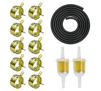 ETOPARS In-Line Fuel Filter Kit, 2m 6mm Fuel Line, 2x Petrol Filters, 10x Spring Clips, Compatible with Motorcycle, Car, Scooter, ATV
