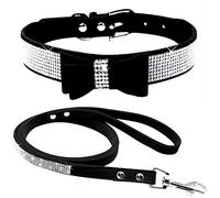 ETOPARS Rhinestone Dog Collar Leashes, Crystal Diamond Cat Dog Collar Leash Set, Cute Dazzling Dog Rhinestone Collar, Dog Collar Harness for Small & Medium Dogs