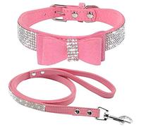 ETOPARS Rhinestone Dog Collar Leashes, Crystal Diamond Cat Dog Collar Leash Set, Cute Dazzling Dog Rhinestone Collar, Dog Collar Harness for Small & Medium Dogs