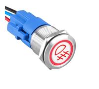 ETOPARS Stainless Steel 19mm Switch 12V 5A Car Toggle Switch Metal Push Button Switch Waterproof Auto Fog Light Switch ON OFF With Wire Socket Plug Red LED Light