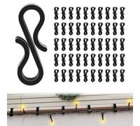 Etopgo 120pcs Mini Plastic Gutter Hooks, S Clip Hooks for String Lights,Outdoor Light Hook Clips for Wedding Christmas Halloween Garden Tree Home Decor,Outside String Lights