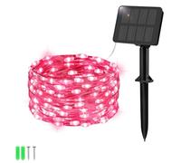 Etopgo Solar String Lights Outdoor Garden, 5M 50LED Solar Powered Fairy Lights Waterproof,8 Modes Copper Wire Solar Decoration Lights for Tree,Patio, Garden,Yard,Home,Wedding,Party
