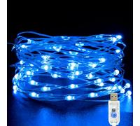Etopgo USB Fairy Lights 5M/16Ft 50 LED Christmas Fairy Lights 8 Lighting Modes Twinkle Fairy String Lights for Indoor, Outdoor, Bedroom,Party