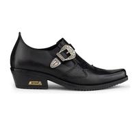Etor Mens Real Leather Riding Shoes with Buckle - Black - UK 10