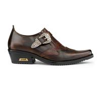 Etor Mens Real Leather Riding Shoes with Buckle - Brown - UK 7