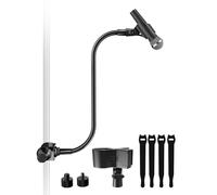 Etour 19-inch Gooseneck Microphone Stand, 360° Adjustable Mic Arm with 2 Mic Holders & Pole Stand Clamp & 5/8"-3/8" and 5/8"-1/4" Screw Adapters, Ideal for Podcasting, Podium and Piano/Drum Recording