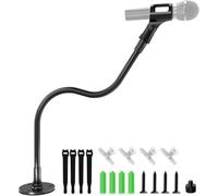 Etour 19-inch Gooseneck Microphone Stand, Heavy-Duty Flexible Mic Holder with Flange Mount Base, Ideal for Podium, Studio, Podcasts, Lectures, Broadcasts, Gaming and Streaming