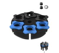 Etour [ 2026 Upgrade ] Multi Microphone Holder for Mic Stand Circular Mic Storage Organizer for Handheld Dynamic Wired and Wireless Mics Rubber Padding Mount to 5/8"-27 or 3/8"-16 Threaded - Sponge