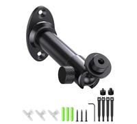 Etour Ball Head Wall Mount Bracket for Microphone - 5/8"-27 Screw Threaded Mic Flange Mount with 1/4" and 3/8" Adapters, Compatible with Mic, Mini Projector, CCTV DVR Monitor Camera Mounting