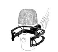 Etour Blue Nano Microphone Shock Absorber Mount with 5/8 Inch & 3/8 Inch Adapter, Compatible with Microphone Arm - for Podcast Recording, Video Creation & Game Streaming