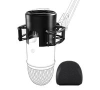 Etour [Custom Built for Blue Yeti Shock Mount with Pop Filter], 2026 Upgrade Anti-Vibration Suspension Elastic Shock Mount Holder Clip Mics Stand with Screw Adapter Compatible with Yeti Microphone