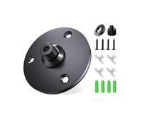 Etour Microphone Flange Mount with Anti-Slip Pad - 5/8" Male Thread Metal Mic Flange Mount, Table Ceiling & Wall Mount Bracket with Screws, Ideal for Podium Gooseneck Mic Stand, Studio and DIY Setup