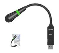 Etour Mini USB Microphone for Laptop and Desktop Computer, with Quick Mute & Universal USB Sound Card, Plug & Play, Compatible with PC and Mac, Ideal Condenser Mic for Remote Work, Online Class