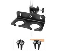 Etour Multi Microphone Holder with Clamp (Aluminum/Rubber), Mount on Mic Stand & Desk Edge & Wall, Hold Up to 2 Wired/Wireless Handheld Mics, Ideal for Church, Street Performance, Home Studio, Karaoke