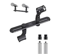 Etour Stereo Mic Bar for XY/ORTF Recording, Adjustable Double Mic Stereo Array Spacing Microphone Mount with Ruled Markings & Adapters, Universal 3/8", 5/8" & 1/4" Thread Compatible for Studio/Podcast