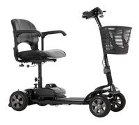 eTravel Mobility e-Mobility Device with Lightweight Disassembly, 7.5 Mile Range,4 mph Top Speed, Padded Rotating Seat, Supports Up to 21 Stone Users (Black)