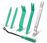Etre Jeune 5 PCS Nylon Auto Trim Removal Tool Kit 1 Pc Metal Pry Tool, Door Panel Removal Tool Fastener Remover for Car Dash Radio Audio, Green