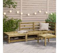 etreno outdoor solid wood corner seating set in green