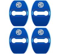 ETRFUNB 4 Pcs Car Door Lock Cover Protector Caps for MG ZS GS HS EZS MG4 MG GT MG5 MG6, Stainless Steel Door Lock Cover Kit Anti-Corrosion Waterproof Dust Proof,Blue