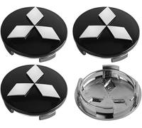 ETRFUNB 4 PCS Car Hub Centre Caps for Mitsubishi Shogun Sport 2019-2023 60mm, Wheel Centre Covers with Badge Decoration Wheel Rim Protectors Hub Cap Replacement,A