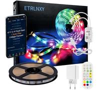 ETRLNXY RGBIC LED Strip 6m Dreamcolor LED TV Backlight for 85-105 Inch TVs, App & Remote Control, Sync with Music, USB Powered