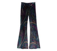 ETRO paisley-print velvet trousers - Blue 44