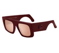 ETRO Unisex ETRO ETROSCREEN LHF/2S Sunglasses Plastic Red Brown Squared Mirrored Flash