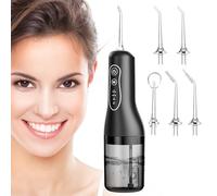 ETROBOT Water Flossers for Teeth Cordless - Professional Oral Irrigator with 4 Modes & 5 Jet Tips, IPX7 Waterproof Portable Use Electric Water Tooth Flosser for Travel Home