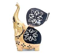 eTroves Metal Tealight Holder | Elephant Tea Light Candle Holder, Handmade Decorative Candle Holder for Modern Home Farmhouse Living Room