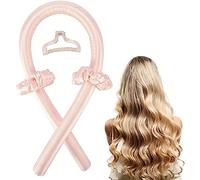 ETRSAIRL Heatless Curling Rod Headband, Heatless Hair Curler, Hair Curlers to Sleep In, No Heat Curl with Hair Clips and Scrunchie, Sleeping Curls Styling Tools for Long Medium Hair, Pink, Pack of 3