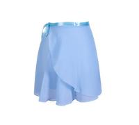ETRYOX Ballet Dance Wrap Skirt for Women and Girls - Chiffon Mini Short Skirt (T-blue, XL(Height 160-175cm))