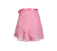 ETRYOX Ballet Wrap Dance Skirt for Women and Girls - Chiffon Mini Short Skirt (R-pink, XL(Height 160-175cm))
