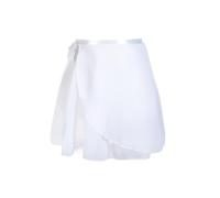ETRYOX Ballet Wrap Dance Skirt for Women and Girls - Chiffon Mini Short Skirt, Tied (White, XL Height 160-175cm)