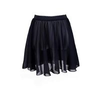ETRYOX Ballet Wrap Dance Skirt for Women and Girls - Chiffon Mini Short Skirt (XD-Black, XL Height 160-175cm)