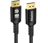 Etseinri VESA Certified DisplayPort Cable 4K 8K 16K 1.4 DP to DP Cord 15M | Display Port Cable, 8K@60Hz, 4K@240Hz, 2K@240Hz, HBR3, 32.4Gbps, HDCP 2.2 Braided Cable for Gaming Monitor PC HDTV