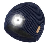 Etsfmoa Unisex Beanie with The Light,Fleece Lined Warm Hat,Gifts for Men | Soft and Cozy,Hat with Built-in Light,Rechargeable LED Cap,Ideal for dog walking in cold weather and for outdoors at night