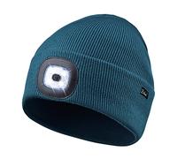 Etsfmoa Unisex Beanie with The Light Gifts for Men Dad Father USB Rechargeable Caps, Dark Green, unisex-adult