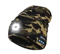 Etsfmoa Unisex Bluetooth Beanie Hat Light,4 LED USB Rechargeable Wireless Headphones Tech Caps,Gifts for Men Father Dad Husband Boyfriend Him Women Teen Boys (Amy Green)