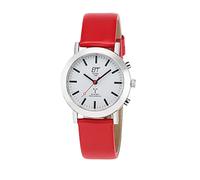 ETT Eco Tech Time Funk Solar ELS-11582-11L Women's Analogue Watch with Leather Strap, silver, Modern