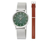 ETT Eco Tech Time Funk Solar ELS-11618-81MS Women's Watch Analogue with Stainless Steel Leather Strap