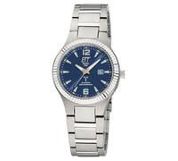 ETT Eco Tech Time Funk Solar ELT-11670-32M Women's Analogue Watch with Titanium Strap, silver, Modern