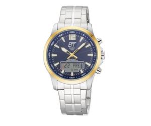 ETT Eco Tech Time Radio Solar EGA-11717-31M Men's Analogue Watch with Digital Date with Stainless Steel Strap
