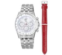 ETT Eco Tech Time Radio Solar EGS-11612-42MS Men's Analogue Watch with Solid Stainless Steel Strap, Bracelet