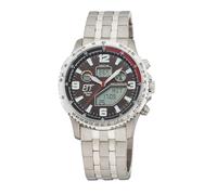 ETT Eco Tech Time Radio Solar Men's Watch Analogue with Digital Date with Titanium Strap EGT-11720-22M