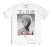 Etta James Men's Portrait Cotton T-Shirt in White | Size: 2XL Etta James White 2XL