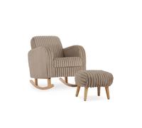 Etta Nursing Chair & Foot stool - Faux Fur Mink