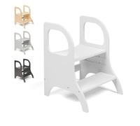 Ette Tete MIIMO • Adjustable Height Toodler Step Stool • Potty training toilet stool (White)
